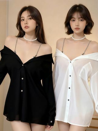 「缚光社」惹火•夏季大码男友纯欲情侣透视薄款家居性感睡衣 #约会穿搭 #睡裙 #睡衣家居服 #小性感 #性感睡衣