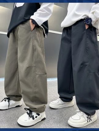 男童秋季休闲裤宽松弯刀裤2025中大童休闲韩版长裤儿童秋季裤子潮#儿童休闲弯刀裤 #宽松弯刀裤 #大童休闲裤 #韩版儿童长裤 #大童休闲韩版裤子
