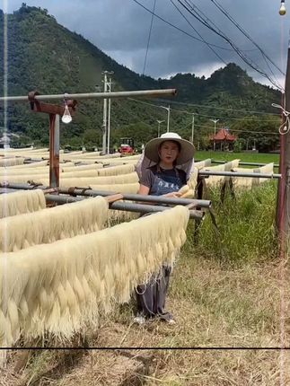湖岭中粗滑溜粉干.今天好太阳#传统手艺 #分享家乡特产 #中粗粉干
