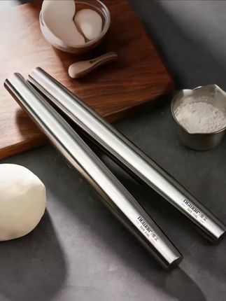 316L不锈钢擀面杖家用食品级擀饺子皮神器擀面棍压面棍不粘连