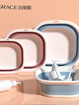 #脸盆  折叠款学生宿舍用、家里用都非常节省空间 ,出门携带也方便,住校学生#开学必备  #折叠脸盆