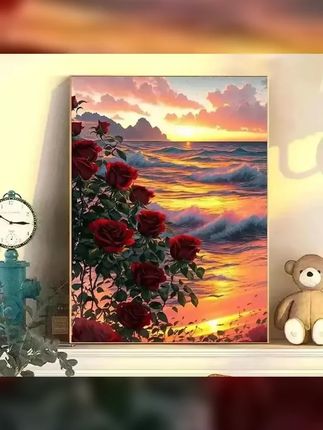 diy数字油画花卉系列手工填充填色油画高级感解压治愈系装饰挂画 #花卉系列手工 #一起学画画 #diy数字油画 #数字diy画 #每日分享