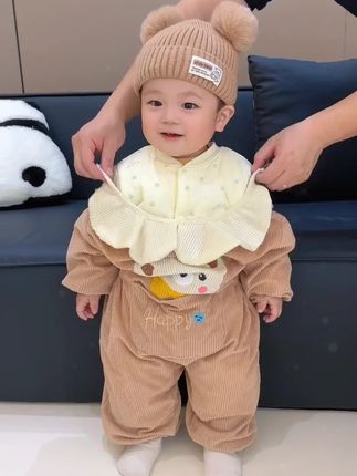 #人类幼崽 #耐脏罩衣 #连体罩衣真的太实穿了 #宝宝罩衣