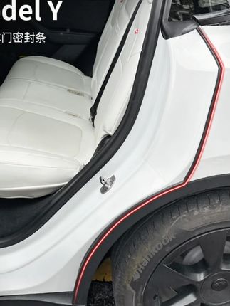 适用焕新版ModelY/YL/3车门B柱密封条车身隔音胶条专用改装饰配件#ModelY密封条 #车门隔音胶条 #车身装饰配件 #Model3密封条 #汽车隔音