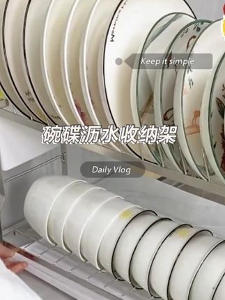 双层款还是不锈钢的,实用又耐用,沥水收纳神奇#沥水碗架 #碗碟沥水收纳架 #厨房好物