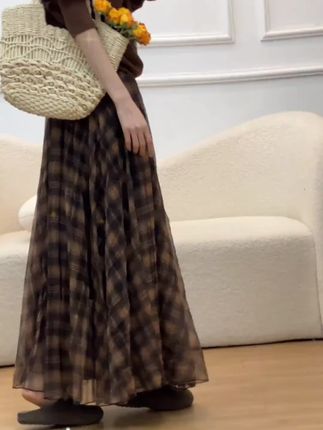 #大地色穿搭 #源头工厂实力厂家 #格子裙搭配 #性价比超高 #秋季穿搭