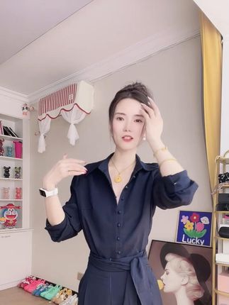 休闲风时尚衬衫套装系带收腰高腰休闲腿裤秋冬气质套装 #女装 #女人味#显瘦遮肉#女装穿搭#女装搭配