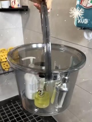 优勤水桶家用储水用加厚塑料桶洗衣手提小桶学生宿舍轻奢透明带盖#优勤水桶家用 #水桶 #手提桶装水
