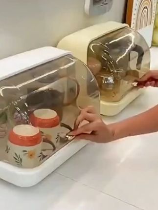 桌面杯子收纳置物架水杯收纳盒防尘玻璃茶杯托盘水果沥水收纳篮 #点击小黄车直接购买 #好物推荐 #实用好物 #杯子收纳置物架 #居家好物