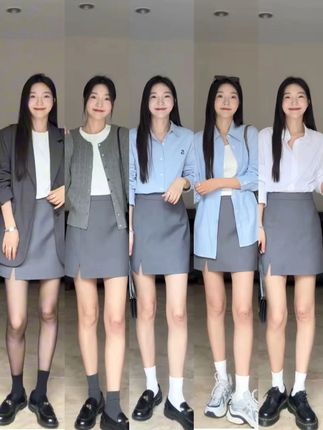 灰半裙的不同搭配!博主Linda太会穿了! #穿搭 #无限回购的宝藏单品