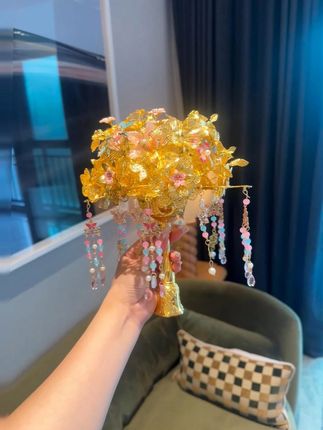结婚前两天收到了好闺闺亲手做的手捧花啦!!! #手捧花#新婚礼物#备婚日常#婚礼倒计时#闺蜜结婚