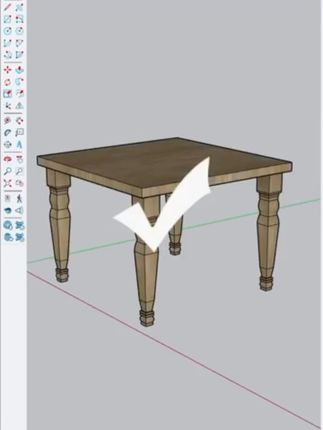 如何在草图大师中设计桌子 #sketchup #木工 #全屋定制 #室内设计 #制作过程 @DOU+小助手