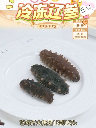 【冷冻辽参】星海湾冷冻辽参13-15头/斤 到手2斤(zbdr)#海参 #辽参 #冷冻辽参 #辽参推荐 #星海湾冷冻辽参