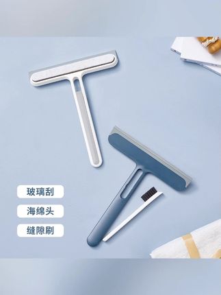 【金铂喜】新款四合一玻璃刮玻璃海绵擦自带小刷子两用双面清洁刷 #玻璃刮 #海绵擦 #四合一刷 #自带刷子 #双面清洁
