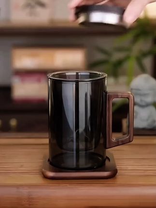茶杯茶水分离高档个人专用喝泡茶杯子男女士办公室高硼硅玻璃水杯 #茶杯 #泡茶杯 #茶水分离杯 #水杯 #玻璃杯