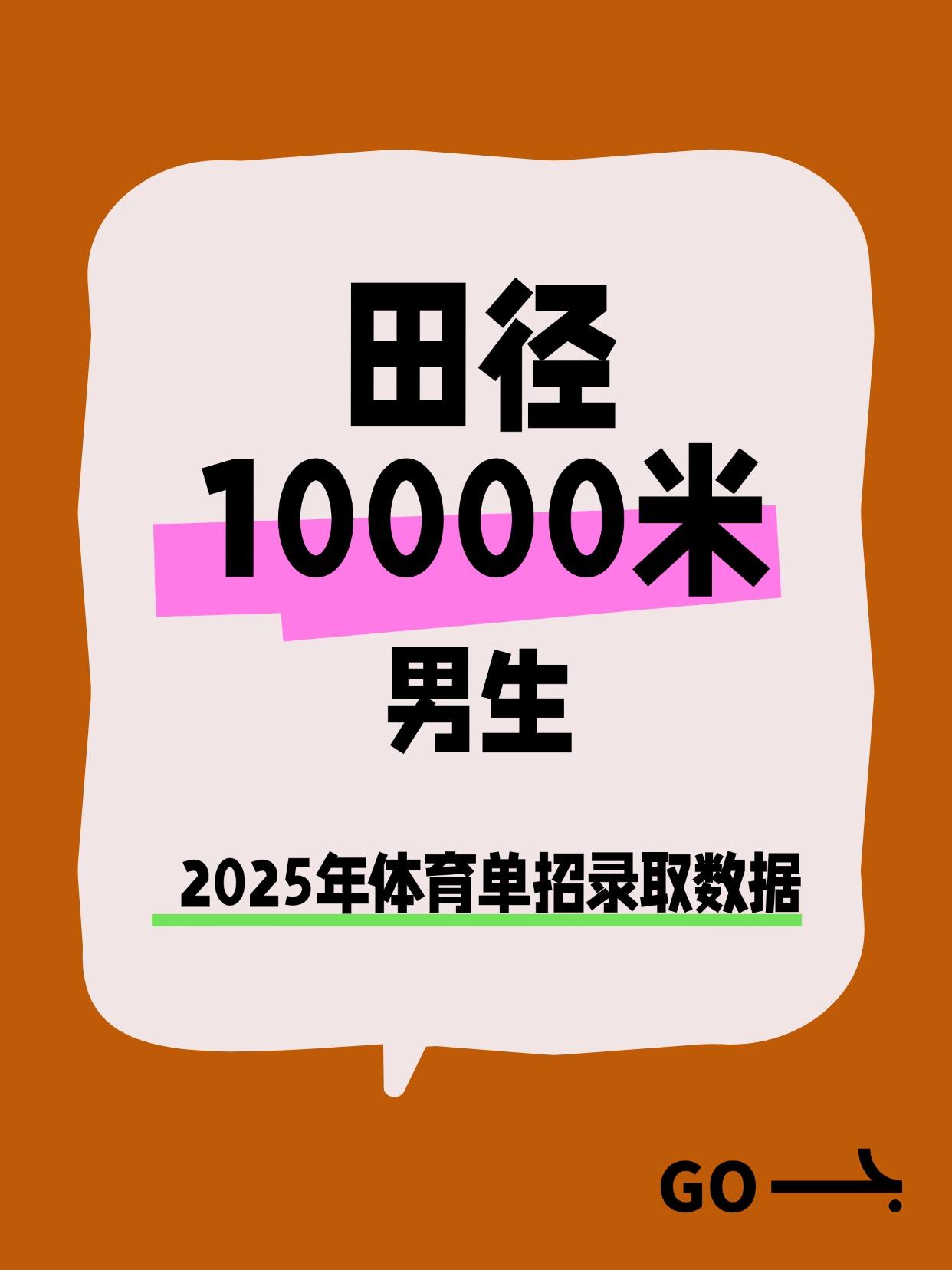 2025年体育单招男子田径(10000米)各院校录取数据 #高考 #体育单招 #田径 #10000米 #录取数据