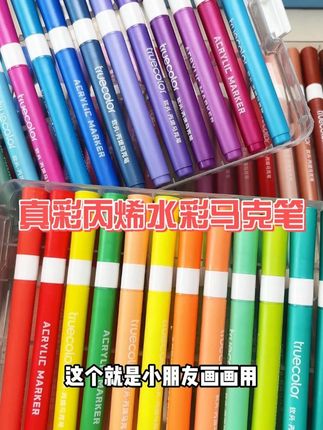 丙烯马克笔升级了!更好用!更直观!更方便携带#丙烯马克笔 #文具安利 #儿童绘画 #开学必备