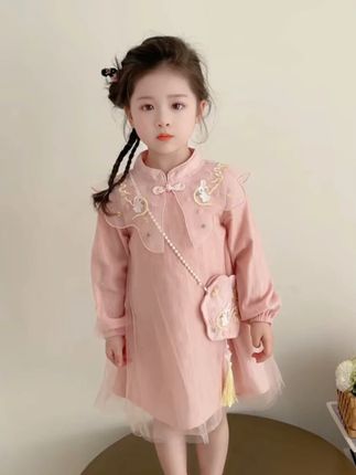 女童连衣裙春秋2025新款女宝宝国风旗袍公主裙子汉服儿童春季春装#爆款热卖中 #生女儿就是用来打扮的 #生女儿就要这样穿 #萌娃穿搭 #潮童必备