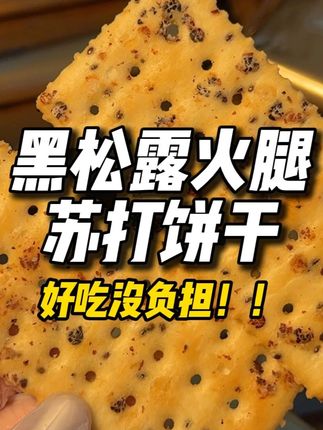 这么好吃还健康的黑松露火腿苏打饼干高低得买回来尝尝。#苏打饼干 #自律期 #自律期零食 #健身