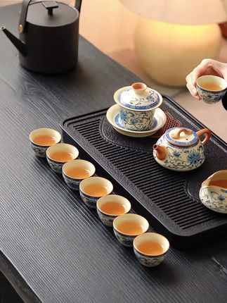 2025新款青花汝窑功夫茶具套装家用轻奢高档陶瓷中式茶壶茶杯复古 #好物推荐🔥 #茶具 #石瓢壶 #茶具 #无限回购的宝藏单品