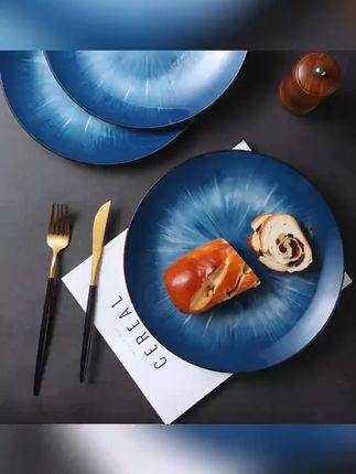 10.5英寸高颜值渐变色西餐盘牛排盘早餐盘水果盘网红菜盘个性欧式#西餐盘 #高颜值餐盘 #渐变色盘子 #牛排盘 #网红餐盘