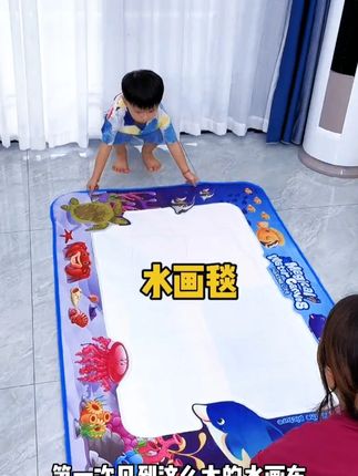 佳奇星儿童超大号清水画毯魔法水画布反复涂鸦玩具便收纳可重复用 #热点 #水画布 #水画布涂鸦