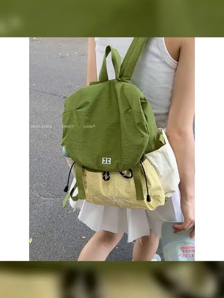 多巴胺双肩包包女款爆款2025新款学院风休闲通勤小背包出游旅行包 #平价包包 #包包推荐 #学生党好物推荐 #背包 #夏季新款