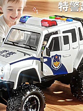 超酷儿童越野车警车玩具,仿真大号,孩子爱不释手! #仿真玩具车 #玩具车 #儿童快乐玩具 #警车模型 #仿真越野车