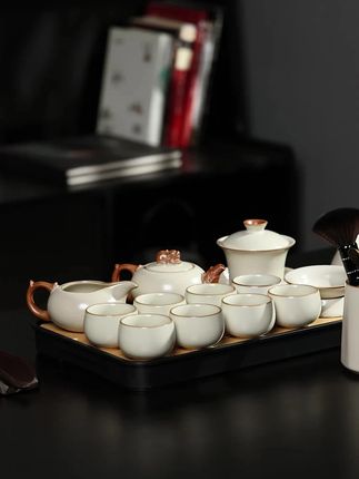 唐丰2025新款汝窑茶具,轻奢高端,家用泡茶超合适! #唐丰茶具新款 #中式简约茶具 #家用泡茶具 #汝窑功夫茶具 #轻奢高端茶具