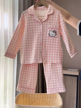 穿上它,一夜好眠不再难,很舒服的德绒家居服!#儿童家居服套装 #德绒保暖套装