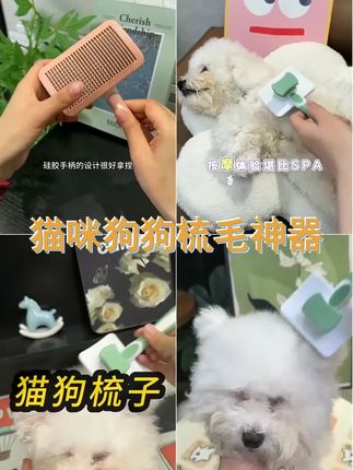 宠物猫咪狗狗梳毛神器,大号粘珠梳子,轻松去毛 开结,让爱宠毛发顺滑亮泽!超萌实用,猫咪狗狗都适用,让它们感受舒适SPA护理! #萌宠好物 #梳毛神器 #梳狗毛 #猫梳子 #萌宠动物
