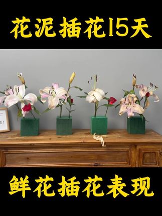 花泥插花15天鲜花状态检测 花之缘花泥15鲜花依旧鲜活不烧根长期保险。#花泥 #花之缘花泥 #花之缘花泥工厂 #花泥块 #花店