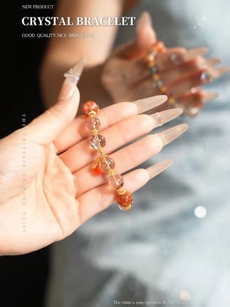 红胶花手串太美啦 #水晶 #首饰分享 #原创手作 #手串 #原创珠宝设计