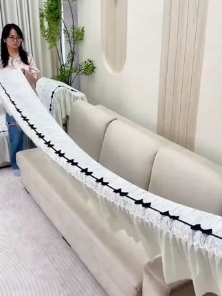 V/雅鹿雪尼尔裙边四季通用沙发巾2025新款沙发盖布巾套罩一片式#沙发巾 #一片式沙发巾 #雅鹿 #沙发盖布巾套罩 #四季通用