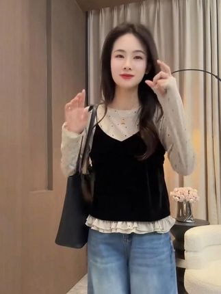 #早秋新款 #时尚两件套 #韩系穿搭 #温柔风 #不挑年龄不挑身材