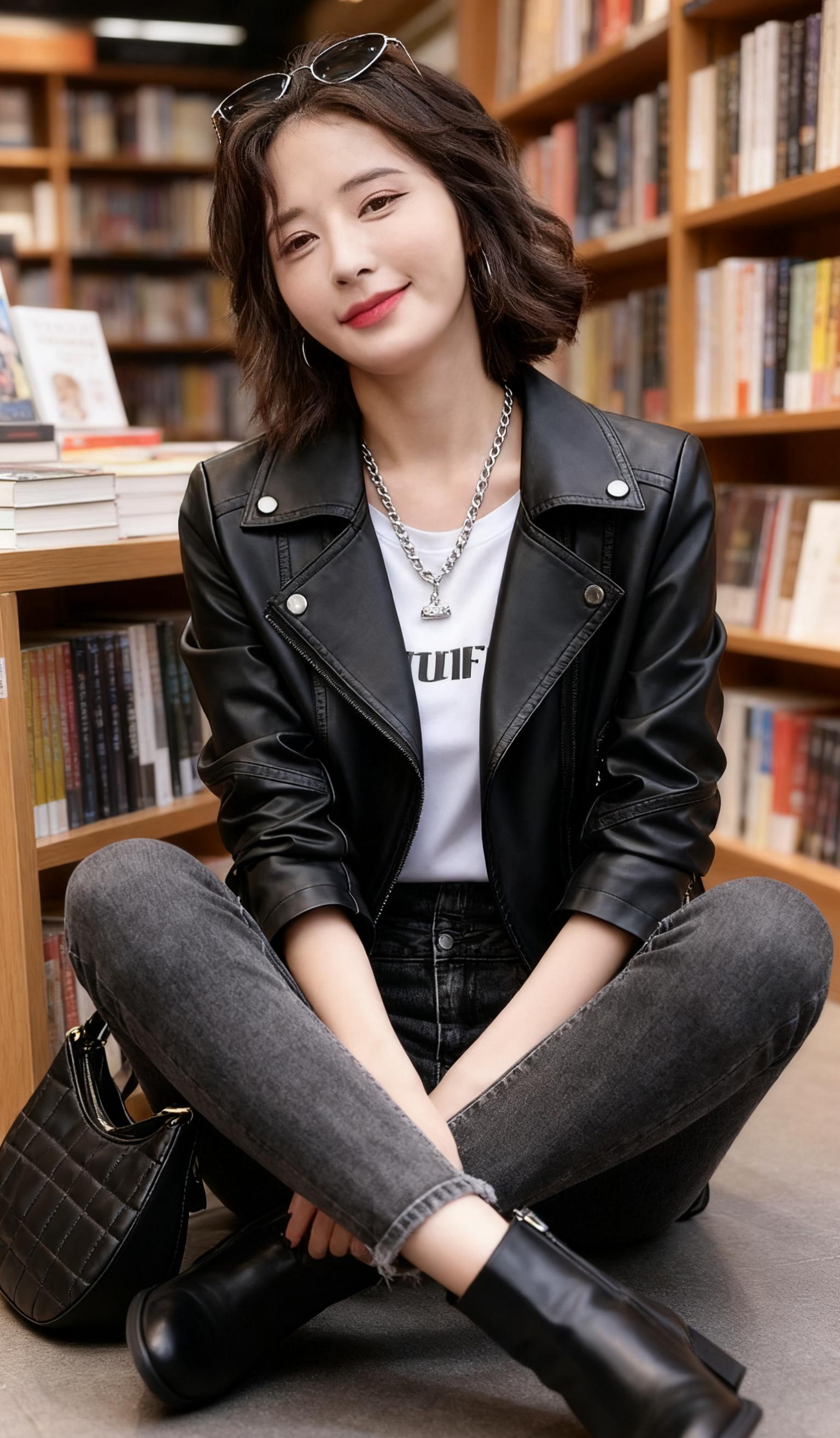 款炸街高级感女装显瘦皮衣外套洋气女士短款机车皮夹克 #搭配早秋 #慵懒感 #甜酷女孩 #穿搭 #甜辣风