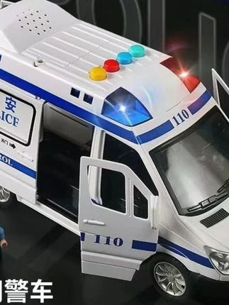 120救护车可开门玩具男孩110超大号警车仿真汽车模型儿童3-6岁#警车 #玩具车 #男孩玩具 #仿真玩具 #救护车