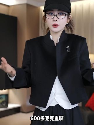 【AS玄机】25新高级羊毛中式立领百搭短西装外套 #穿出高级感 #品质女装 #时髦精 #精致优雅 #西装