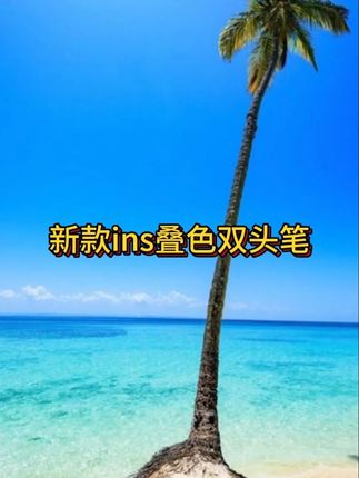 【开学必备!】新款ins叠色双头笔划重点笔学生彩色记号笔大容量