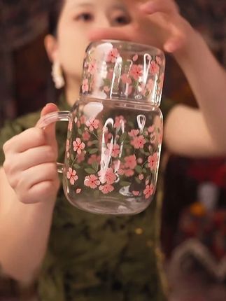 创意纯色喝水杯耐高温玻璃杯早餐杯小新清泡茶玻璃 #杯子控 #多喝水 #玻璃杯 #玻璃杯子 #好物推荐🔥