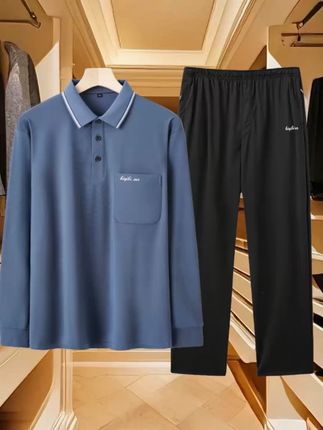 薄款休闲套装#品质男装 #短袖套装 #男士休闲套装 #短袖t恤 #冰丝短袖套装