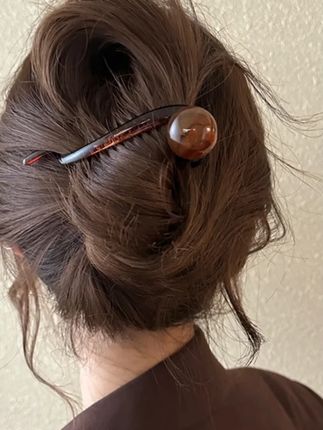 简约咖色珍珠一字抓夹女2025新款高级感扭扭发夹后脑勺鲨鱼夹发饰#发夹 #抓夹 #头饰发饰 #发夹发饰 #发饰发夹