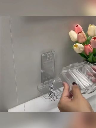 水波纹肥皂盒免打孔壁挂式家用高档浴室卫生间沥水香皂双层置物架#肥皂盒 #浴室用品 #免打孔 #沥水架 #家居好物