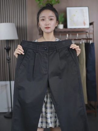 秋季新款弹力松紧腰设计 斜纹弹力面料 男士直筒黑色休闲裤 #男士休闲裤推荐 #松紧腰休闲裤男款 #直筒裤男 #秋季休闲裤男 #黑色休闲裤男