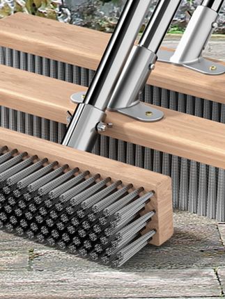 #清理青苔 #不锈钢地板刷强力清洁 #钢丝地板刷  #清洁刷 #去青苔不锈钢丝地板刷  不锈钢刷子长柄钢丝刷洗地地板刷长柄地板铁刷青苔硬毛刷子家用