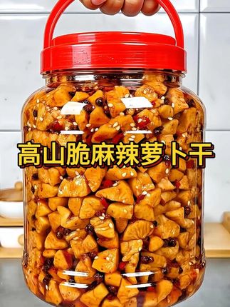 麻辣萝卜干脆!鲜!麻!辣! 这口萝卜干咬下去咔呲作响,麻辣鲜香在舌尖炸开!老坛腌制锁住脆嫩,秘制辣油浸透每一丝纤维,配粥拌面、空口吃都上瘾,越嚼越上头,根本停不下来!#好吃又下饭 #抖音美食推荐官 #麻辣萝卜干 #下饭神器 #超便宜超划算
