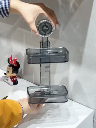 吸盘香皂置物架肥皂盒多功能家用大号卫生间浴室壁挂式沥水免打孔#香皂置物架 #吸盘置物架 #卫生间好物 #浴室用品 #免打孔设计
