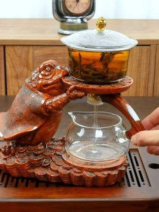 简约家用懒人磁吸玻璃全半自动茶具套装高端全套轻奢泡茶壶茶杯