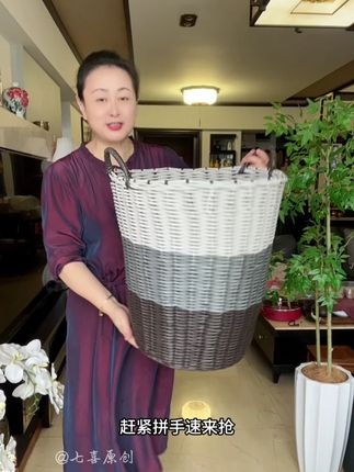 脏衣篮仿藤编简约脏衣篓脏衣服收纳筐家用衣篓放衣框衣物收纳神器#脏衣篮 #脏衣篓 #脏衣服收纳篮 #收纳筐 #居家好物