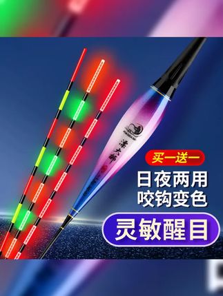 到手2支 日夜两用咬钩变色夜光漂重力感应电子漂纳米夜钓醒目漂 #鱼漂浮漂 #浮漂鱼漂 #咬钩变色 #鱼漂 #咬钩变色电子漂